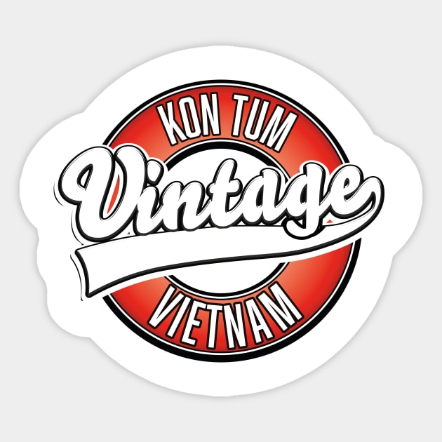 Kon Tum vietnam retro logo Sticker by nickemporium1